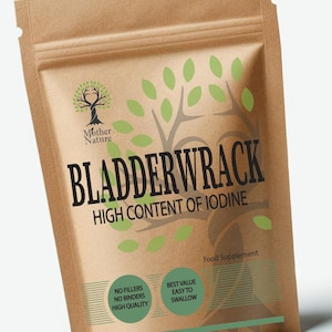 Bladderwrack-capsules 500 mg: veganistisch, plantaardig supplement