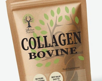 Hydrolyzed Bovine Collagen Capsules: Type 1, 500mg, UK Made