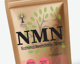 NMN Capsules 700mg Pure NMN Powder Nicotinamide Mononucleotide Vegan Supplements
