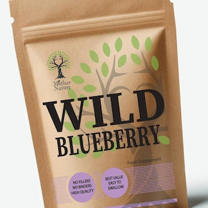BlueBerry Capsules 500mg Clean Natural Wild Blueberry Powder Eco-friendly Best Vegan Supplements Plant-based Holistic Health
