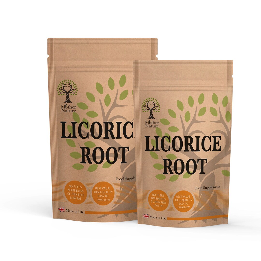 Licorice Root Capsules 500mg High Potency Natural Licorice Powder UK