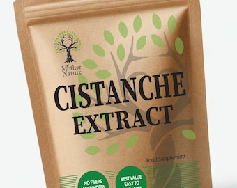 Capsules de Cistanche 500 mg Extrait pur Supplément naturel de Cistanche Tubulosa Supplément de Cistanche 10 x plus puissant Végétalien