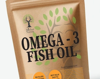 Omega 3 Fischöl 1000 mg Softgels: Hohe Konzentration 180 mg EPA und 120 mg DHA, hergestellt in Großbritannien