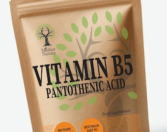 Vitamin B5 Capsules: High Potency Pantothenic Acid, Vegan Supplement