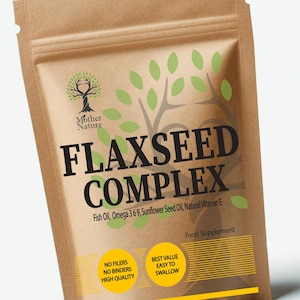Flaxseed Oil Capsules 1000mg Flaxseed Oil Complex Omega 3 6 9 Fish Oil softgels Vitamin E Supplements