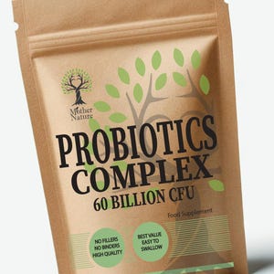 60 Billion CFU Probiotics Complex: 15 Active Bacteria, Vegan Supplement