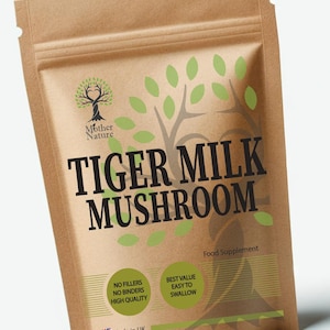 Tiger Milk Mushroom Capsules 400mg Mushroom Powder High Potency Natural Tiger Milk Eco-friendly Best Vegan Supplements Plant-based