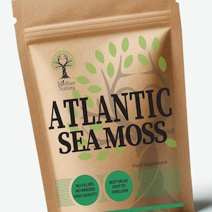Seemoos Kapseln 500 mg Echte Hochpotenz 10 x Stärker Saubere Natürliche Seemoos Chondrus Crispus Umweltfreundliche Vegan Ergänzungen