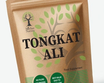 Gélules de Tongkat Ali Extrait de racine 35:1 haute résistance Tongkat Ali de Malaisie, 500 mg, supplément naturel britannique végétalien