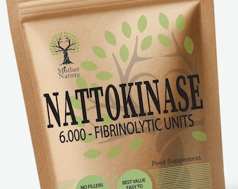 Nattokinase Capsules 6000 FU: Vegan Plant-Based Supplement