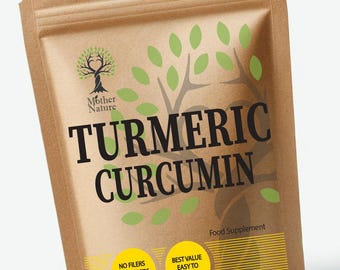 Turmeric Curcumin Capsules: High Potency Vegan Supplement