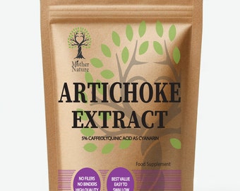 Artichoke Extrac 650mg High Strangth Capsules Clean Natural Vegan Supplement