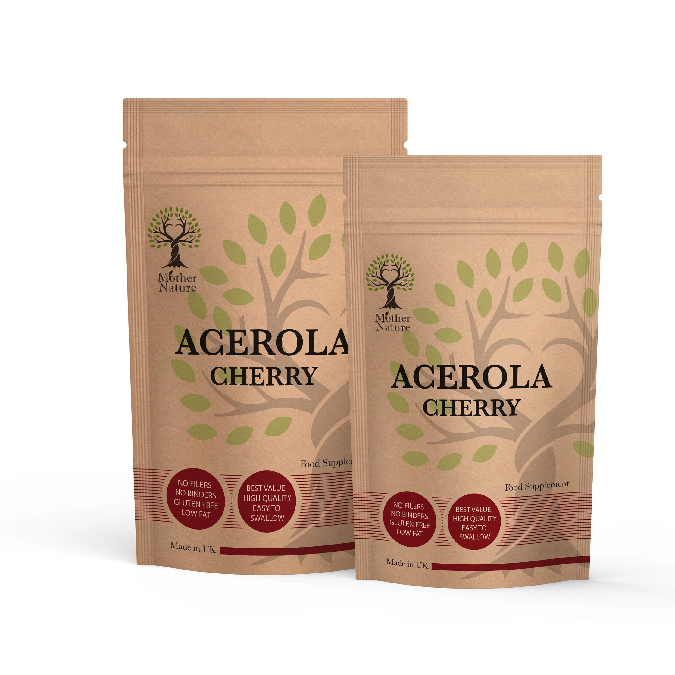 Natural Vitamin C Pure Acerola Cherry Extract 10:1 Ratio 600mg Powder Vegan  Capsules Immune Support -  Denmark
