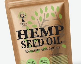 Hemp Seed Oil 1000mg Softgels: Natural Omega 3-6-9 Supplement