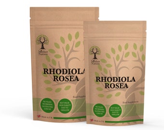 Rhodiola Rosea Capsules 420mg Genuine Natural Rhodiola Rosea Powder 5% Salidrosides Vegan Supplement