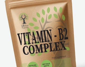 Vegan Vitamin B2 Complex: Methylfolate, Zinc & Magnesium - UK Made