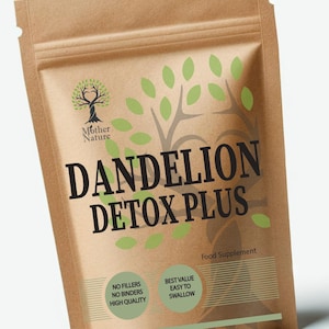 Dandelion Root 500mg Capsules Clean Natural Dandelion Powder Eco-friendly Best Vegan Supplements Plant-based Holistic Health