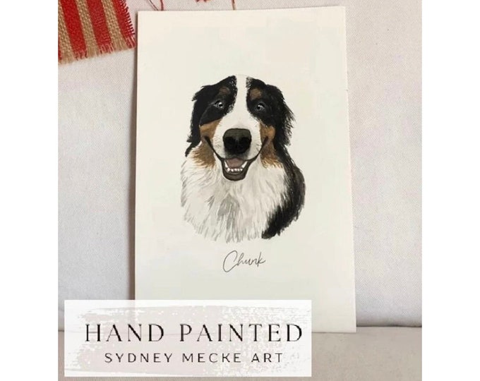 Mini Custom Watercolor Pet Portrait, Dog Portraits from Photos,Dog Portraits From Photos, Pet Painting, Custom Tiny Paintings, Miniature