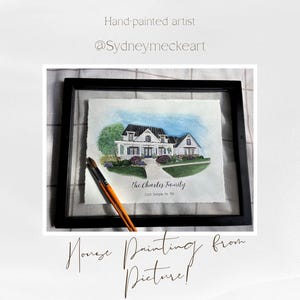 Custom Hand-Painted House Watercolor Painting, Housewarming Gift