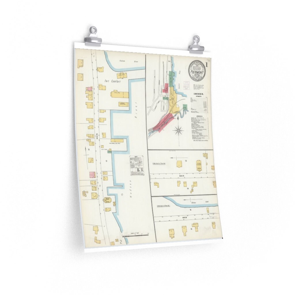 1903 Vintage Town Map of Piermont Rockland County New York Etsy