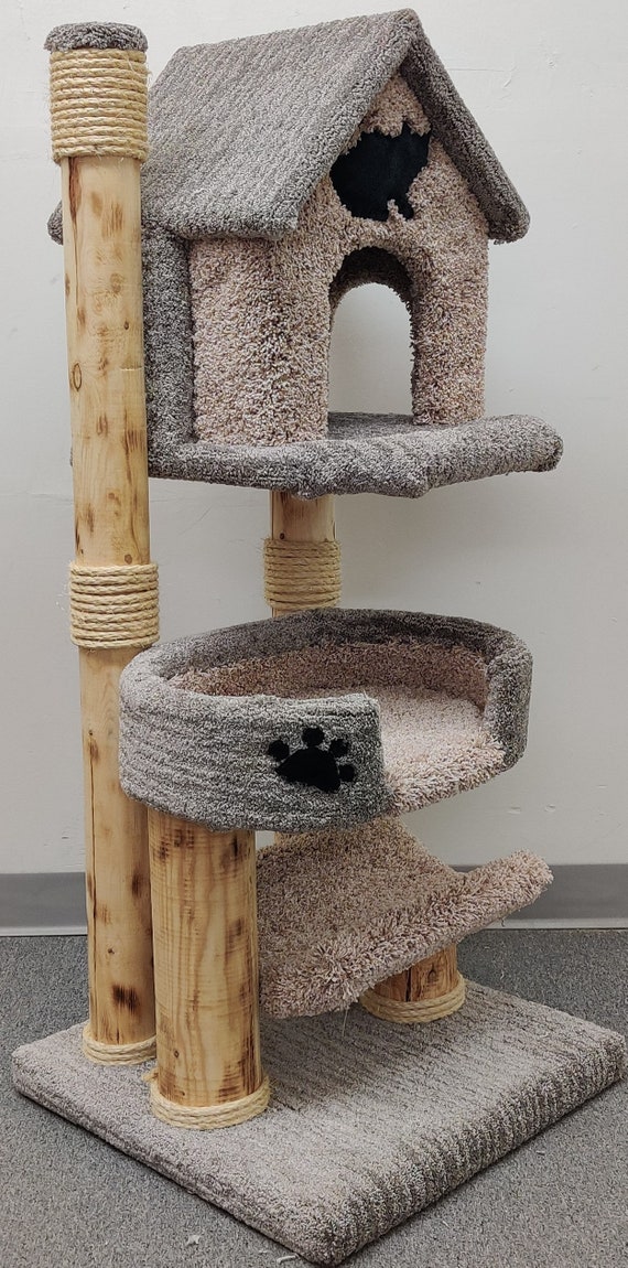 Paw print cat tree hot sale