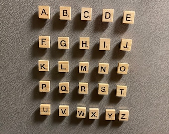 Letter tile magnets