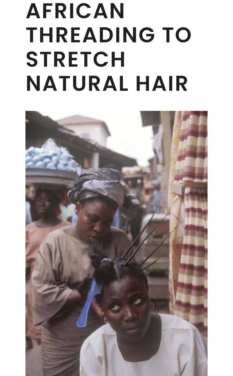 Black African Anango Thread / African Hair Accessories/ Fil Anango /Nigeria Hair Thread/ Lot of 2 image 6