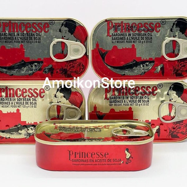 5 Cans PRINCESSE Sardines Fish/ Can Fish/ Easy Meal Alternatives