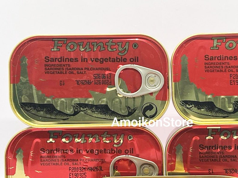 5 Cans Founty Sardines Fish/ Can Fish/ Easy Meal Alternatives Etsy