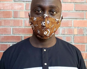 African Print Face mask/ Handmade 100 % Cotton Face Mask/ Reversible Ankara Face Mask