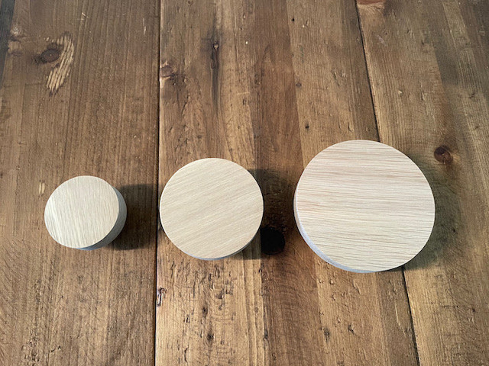White Oak Wood Wall Knobs Etsy