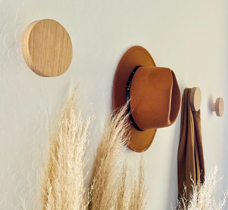 White Oak Wood Wall Knobs Etsy