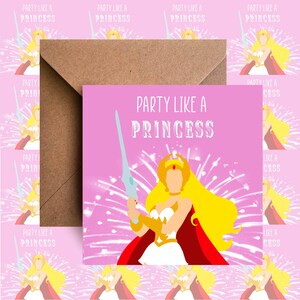 Cartão de Dia das Mães, cartão de aniversário, aniversário, She-ra, cartão em branco, só porque