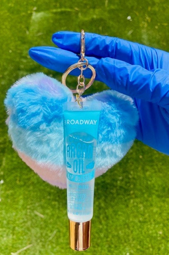 Heart Pom Pom Broadway Lip Gloss Key Chains Pick 1 