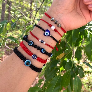 Evil Eye Bracelets- Heart Bracelet- Minimalist Bracelet- Dainty Jewelry- Friendship Bracelets- Valentine’s Day Gift- Christmas Gifts