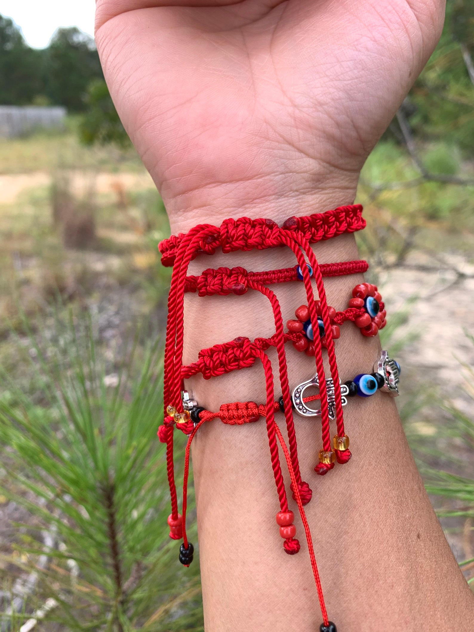 Evil Eye Bracelet Red Bracelets Protection Bracelets Ojo Etsy