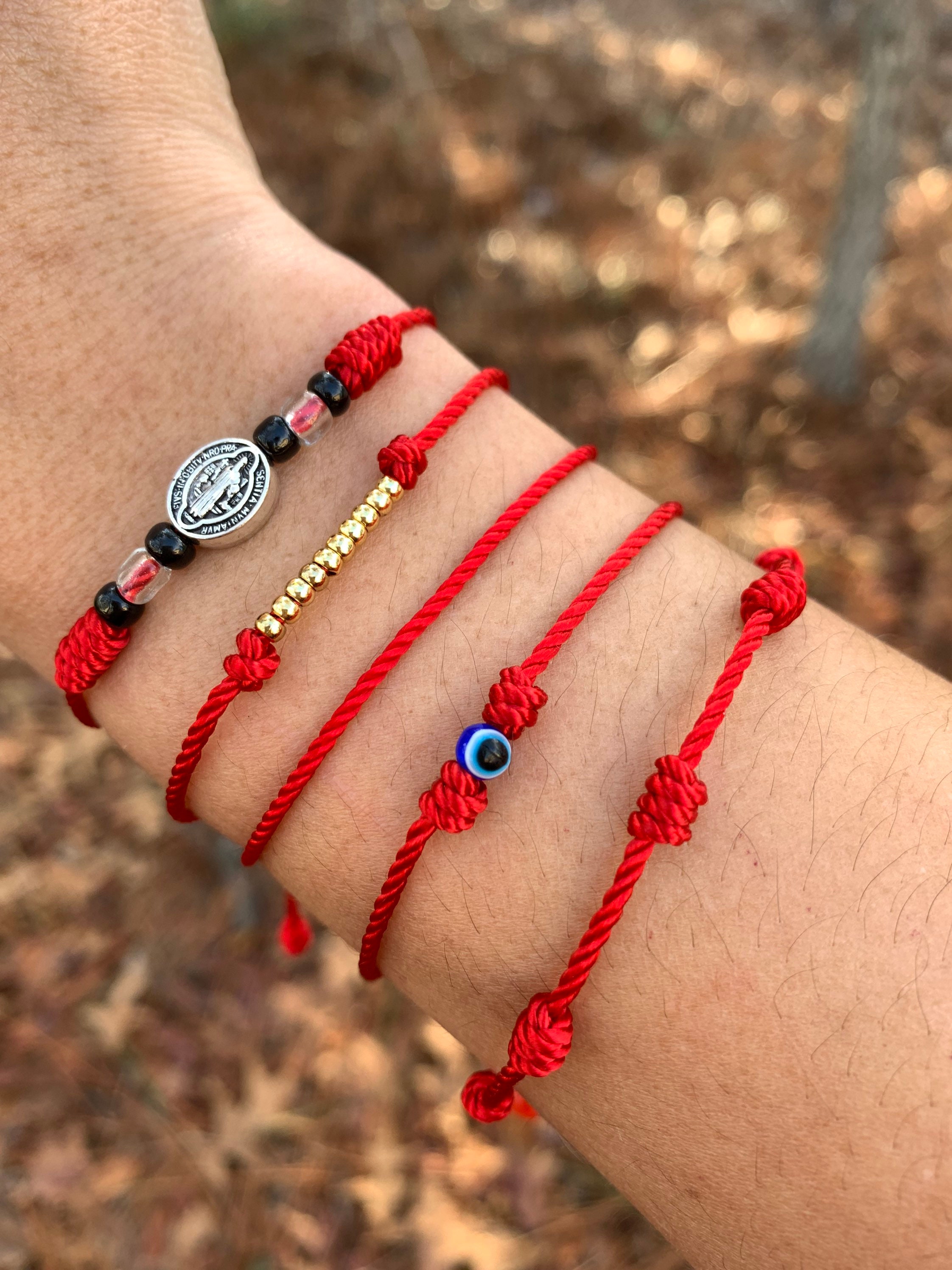 Evil Eye Bracelet-red Bracelet Ojo Bracelet-protection Bracelet red String  Saint Benedict Bracelet Friendship Bracelets Christmas Gift 