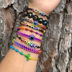 Rainbow Evil Eye Bracelet- Rainbow Bracelet-LGBTQ Pride Bracelets- Love Bracelets- Friendship Bracelets-Colorful Bracelets- Rainbow