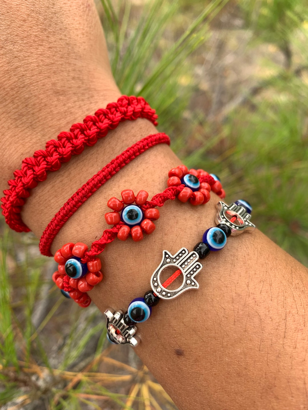 Evil Eye Bracelet Red Bracelets Protection Bracelets Ojo Bracelets