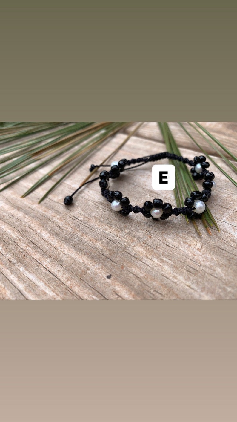 Black Evil Eye Black Bracelets Flower Bracelets Butterfly Bracelets valentines Gift Minimalist Bracelets Friendship Bracelet image 5