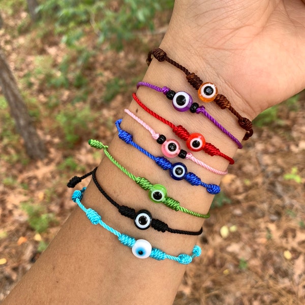 Evil Eye Bracelet - Ojo Bracelet - Protection Bracelets- Friendship Bracelets - Colorful Bracelets