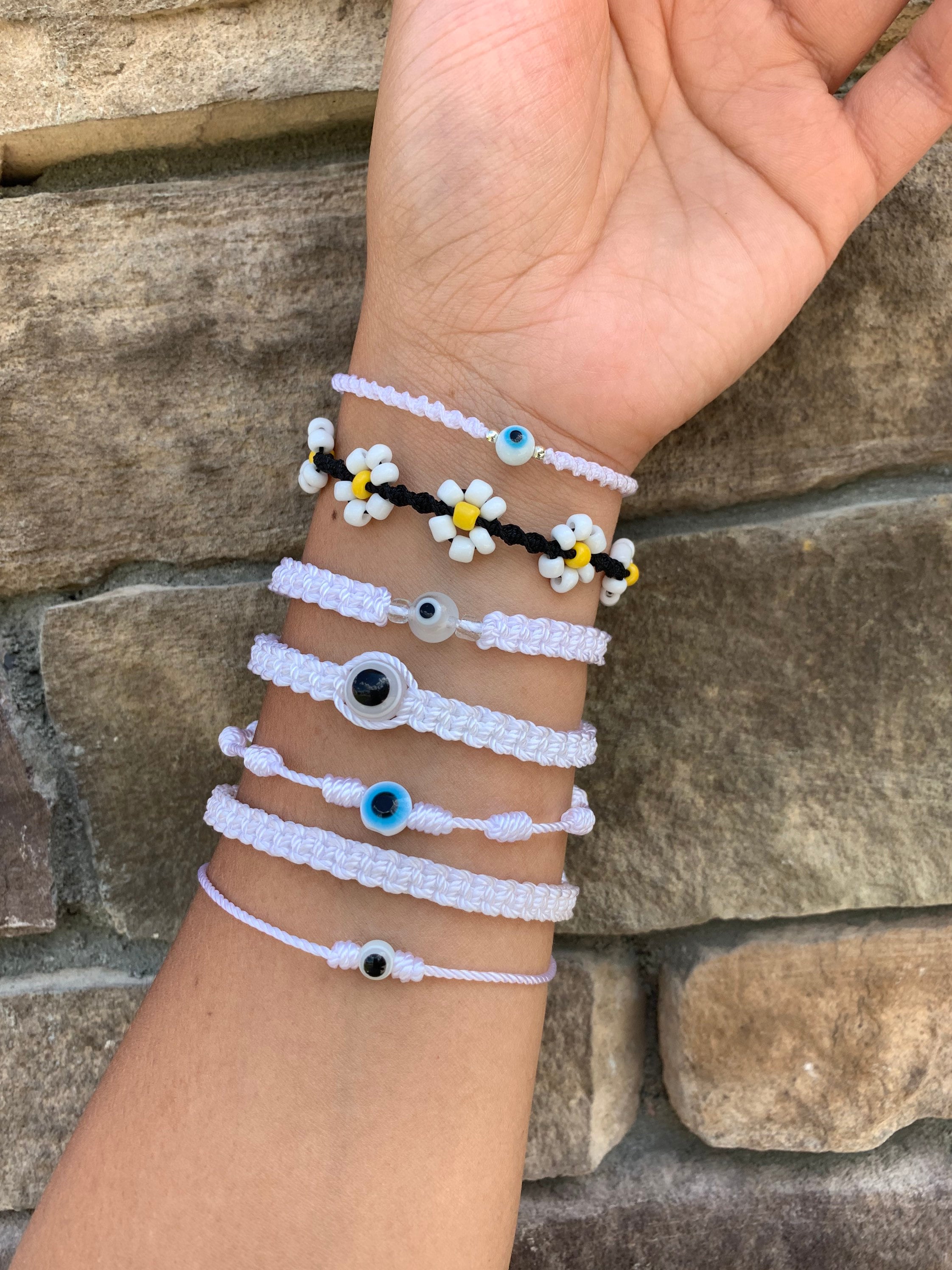 White Bracelets White Evil Eye Bracelets Evil Eye Bracelet