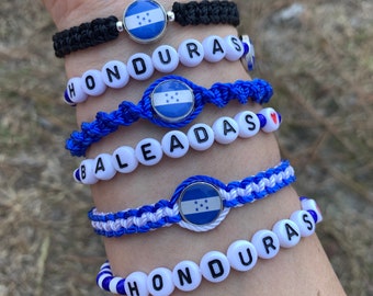 Honduras - Honduras Flag - Honduras Bracelets - Honduras Flag Bracelet-  Baleadas- Honduras Love