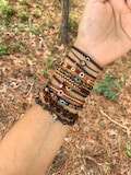 Fall Bracelets-Evil Eye Bracelet Brown Evil Eye- Brown Fashion Jewelry- Butterfly Bracelets- Rustic Jewelry- Mother’s Day Gift