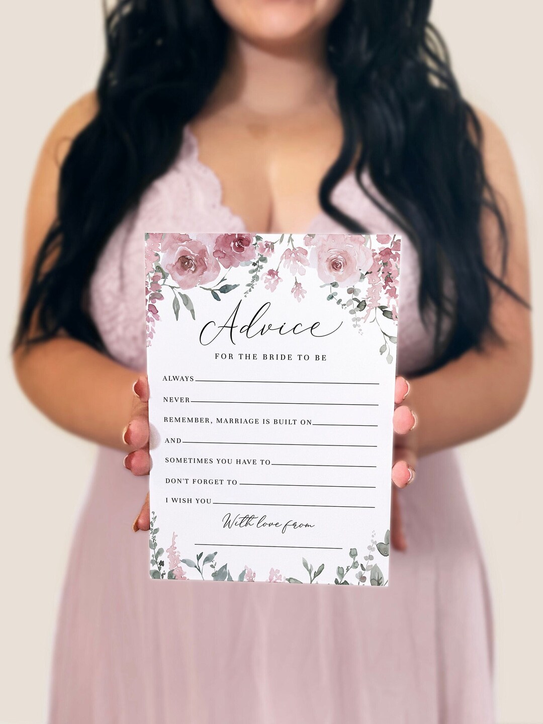 Printable Advice Cards Advice for the Bride to Be Bridal - Etsy