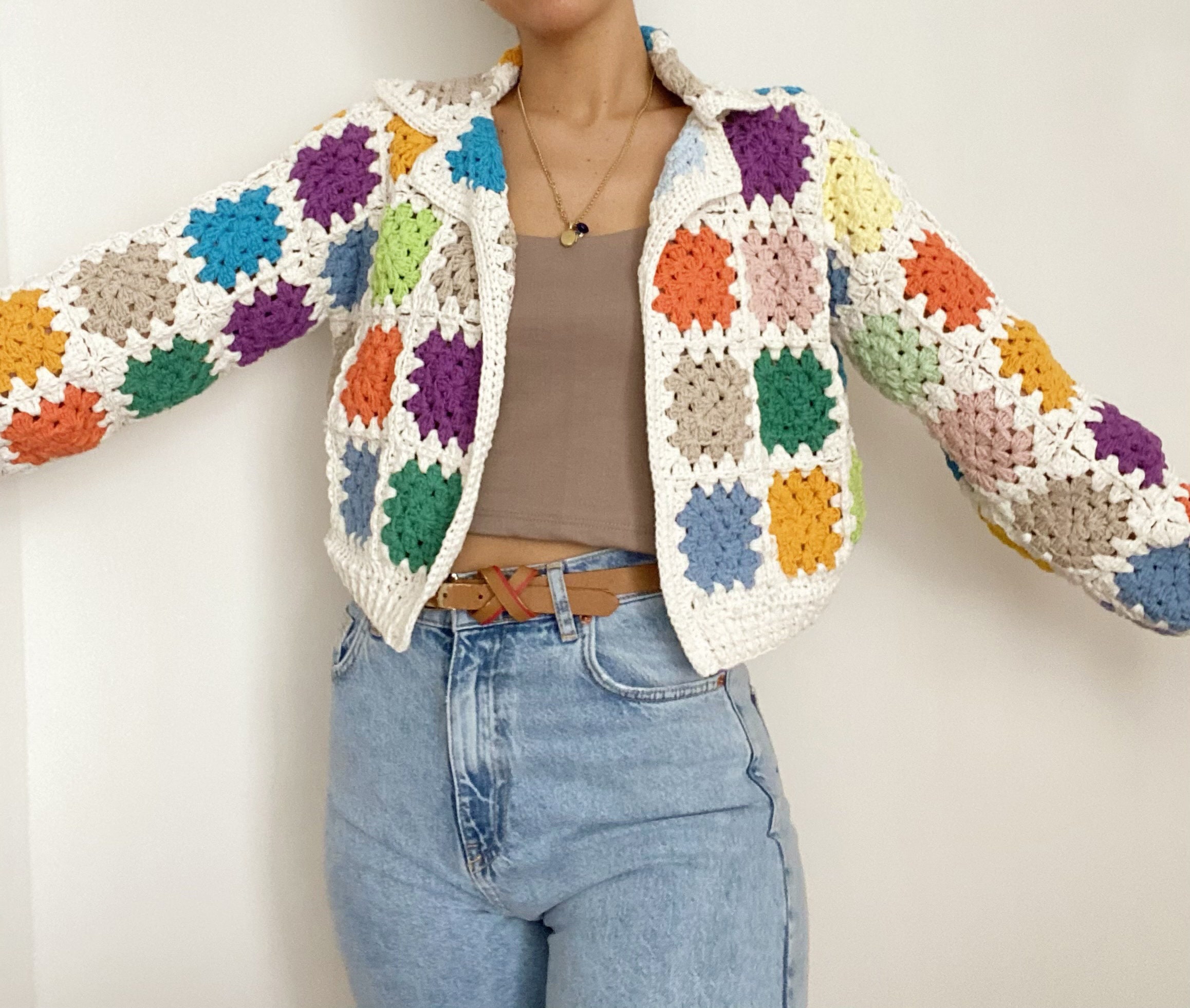 crochet cardigan granny square