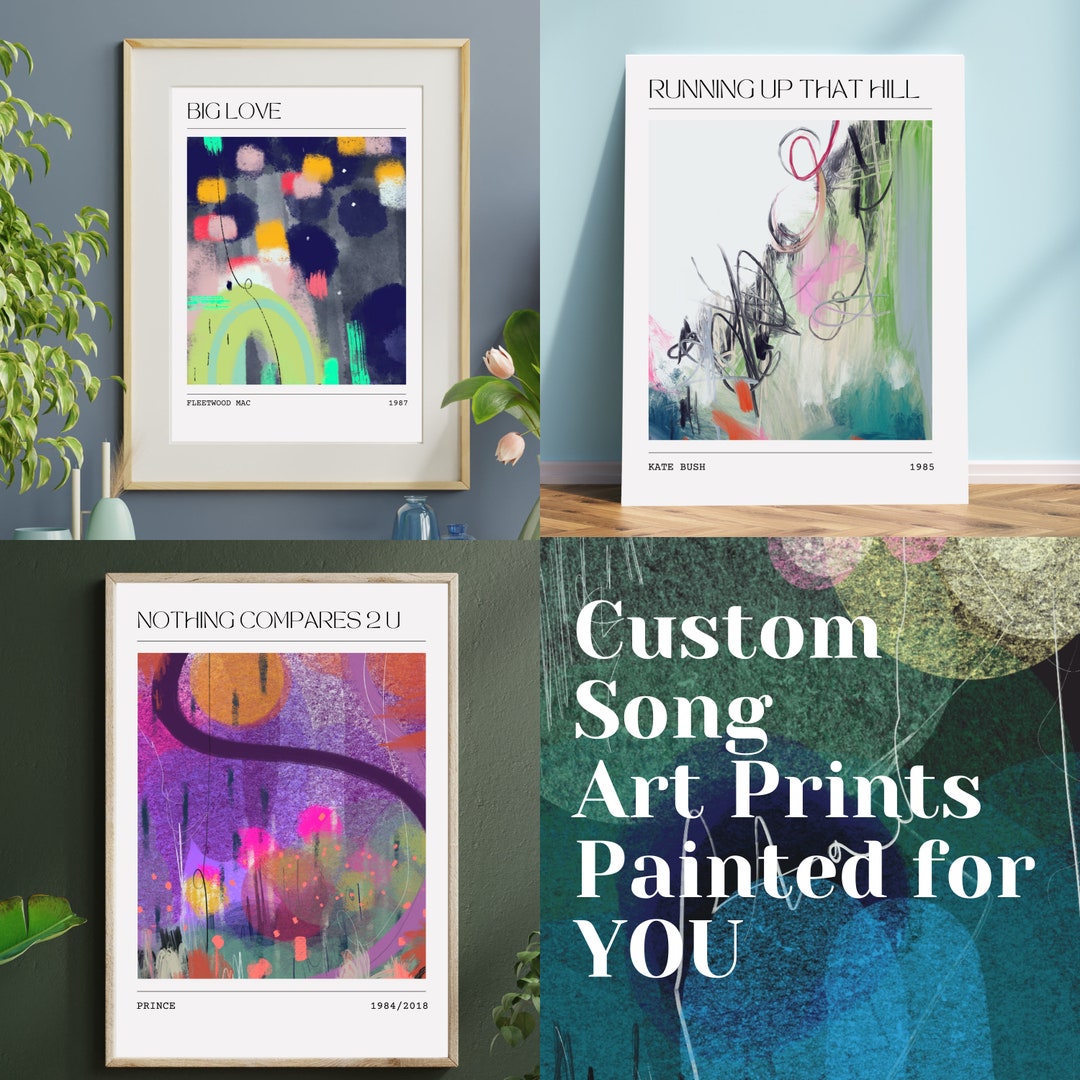 Custom Song Wall Art Abstract Music Painting All Sizes Art Etsy