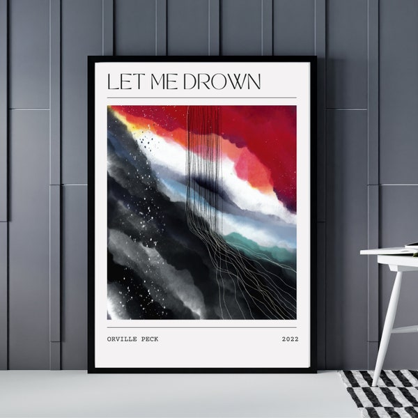 Music Poster / T Shirt  | Orville Peck - Let Me Drown | Abstract Interpretation Art Print | Country Music | Wall Gallery | Gift