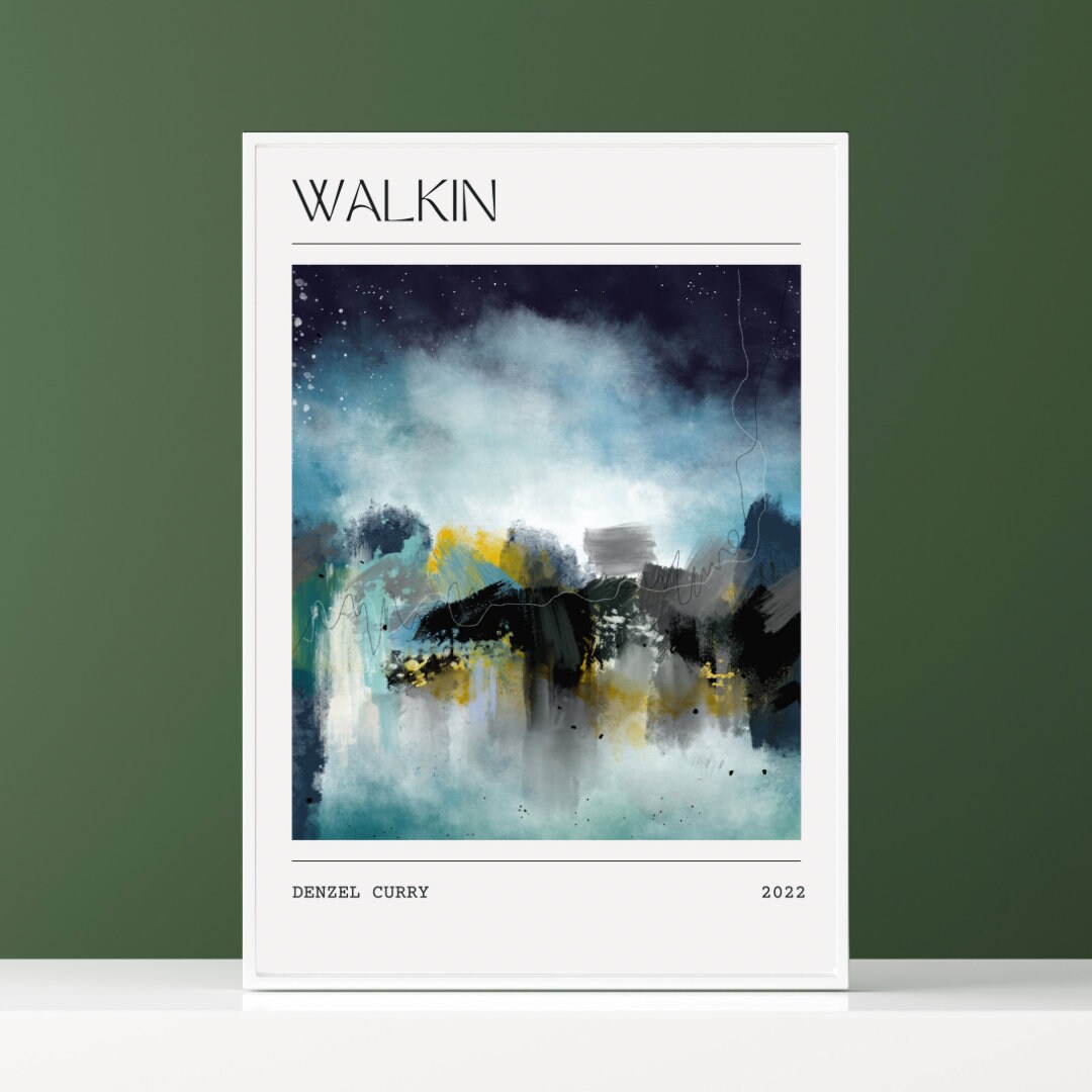 Music Poster Denzel Curry Walkin Abstract Painting Art Print British