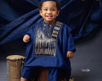 First birthday agbada outfit for baby boys